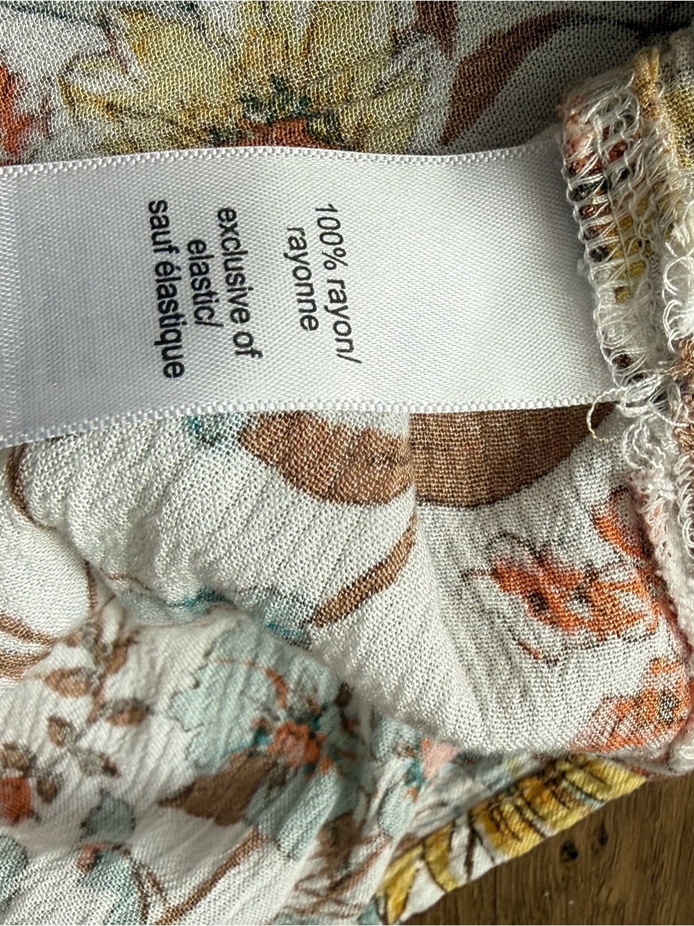 Smocked Women’s Milkmaid Tie Front Top L Floral Print Boho Cottagecore - Picture 3 of 6